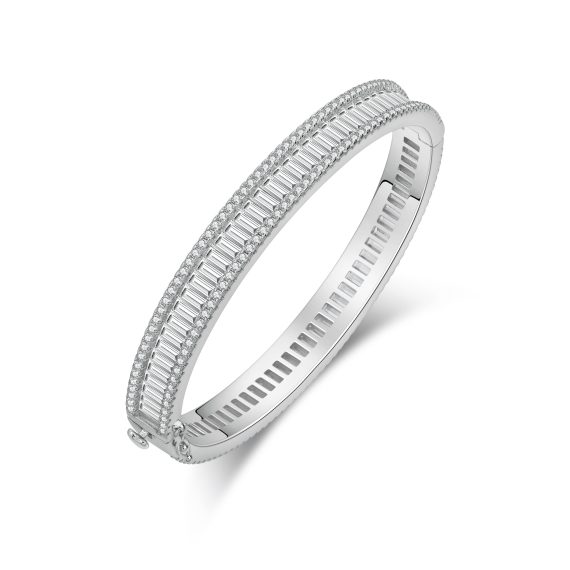 Women's 925 Silver T-Square Diamond Star Bracelet – Elegant & Sparkling Design