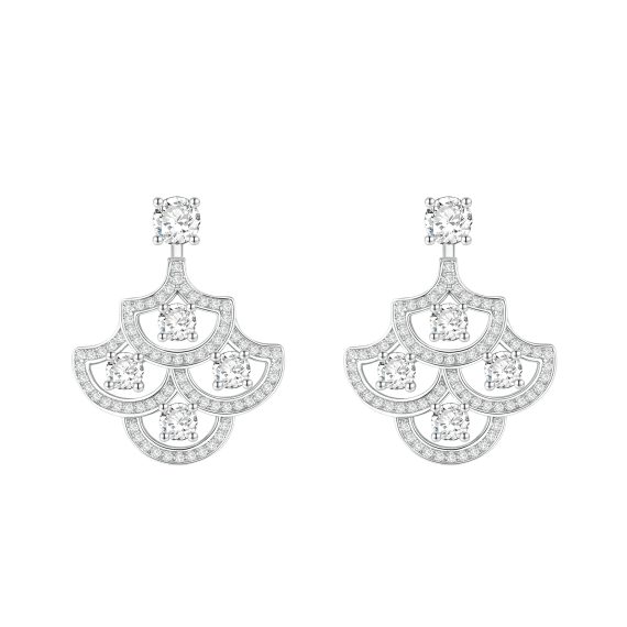 Women's 925 Sterling Silver Hollow Fan-Shaped Earrings – Elegant & Timeless Design