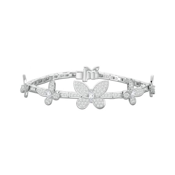 Women's 925 Sterling Silver Five Butterfly Bracelet – Elegant & Delicate Butterfly Charm