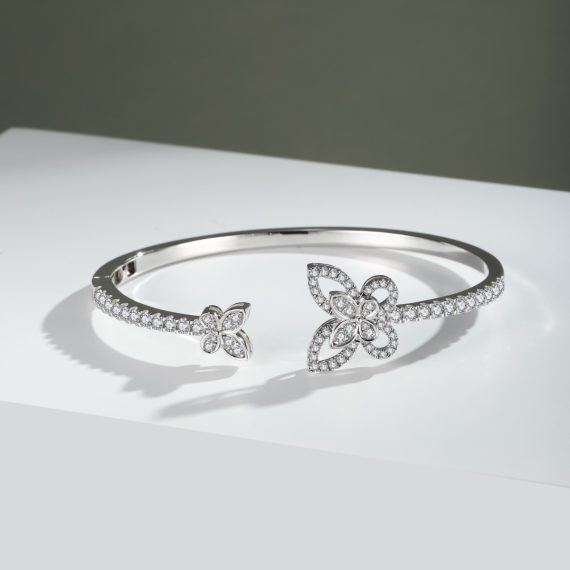 Women's 925 Silver Open Phantom Double Butterfly Bracelet – Elegant & Symbolic Design - Image 3