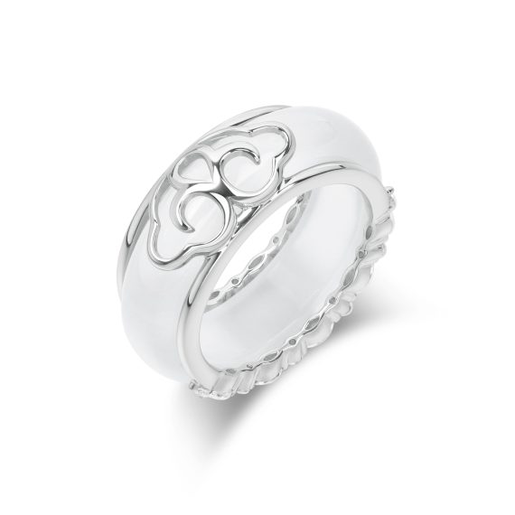 Elegant Women's 925 Silver Ring with Natural White Chalcedony Gemstone - Image 5