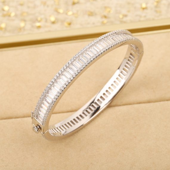 Women's 925 Silver T-Square Diamond Star Bracelet – Elegant & Sparkling Design - Image 2