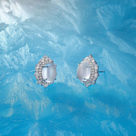 Women's 925 Sterling Silver White Chalcedony Drop Earrings – Elegant & Timeless Design - Image 3